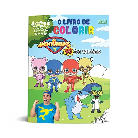 O-livro-de-colorir-Os-Aventureiros-Vs-Os-Vilões
